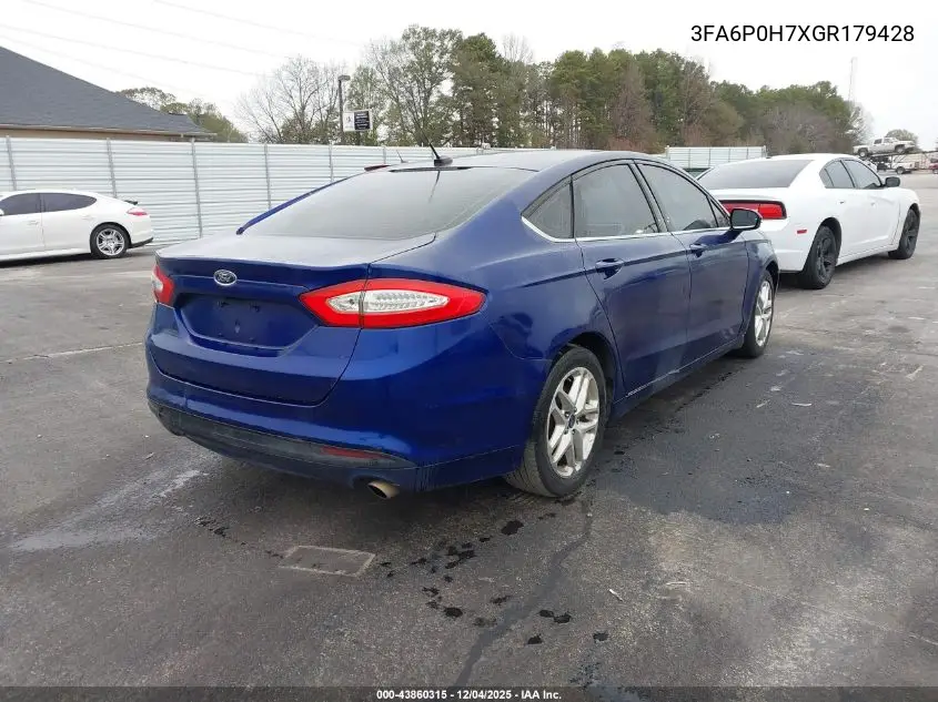 3FA6P0H7XGR179428 2016 Ford Fusion Se