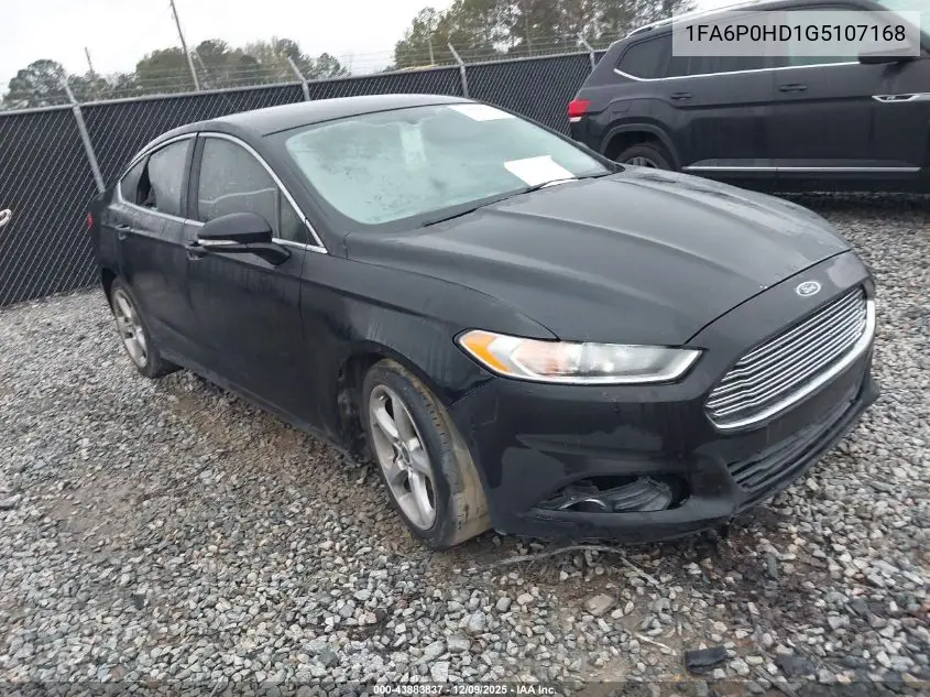 1FA6P0HD1G5107168 2016 Ford Fusion Se