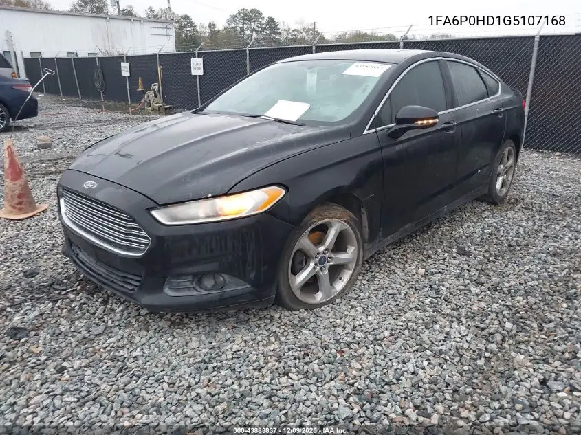 1FA6P0HD1G5107168 2016 Ford Fusion Se