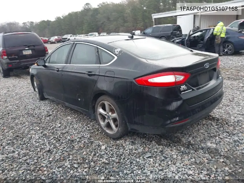 1FA6P0HD1G5107168 2016 Ford Fusion Se