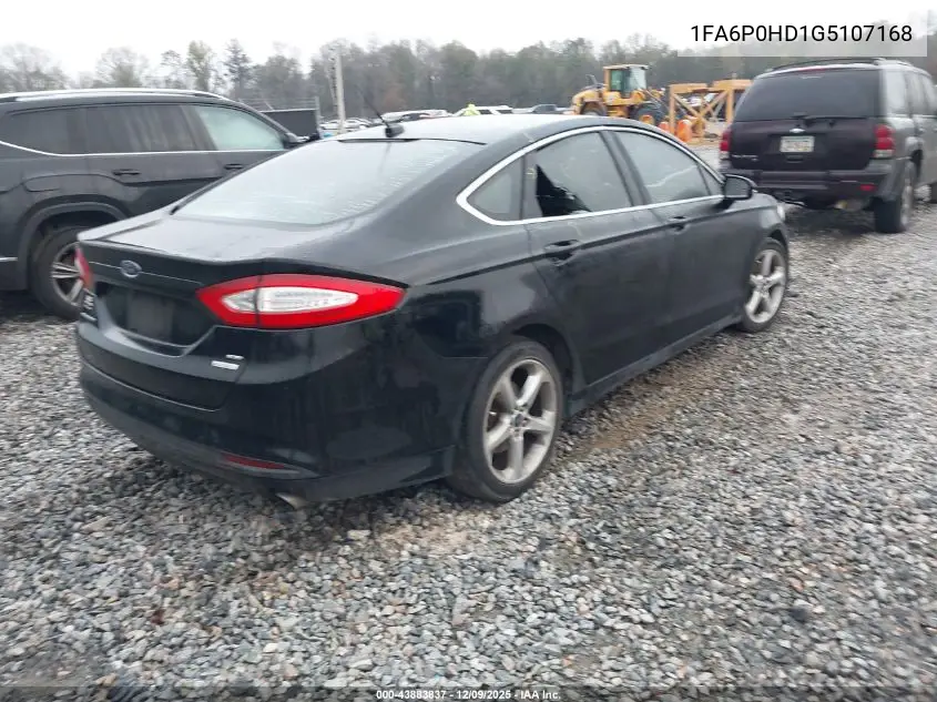 1FA6P0HD1G5107168 2016 Ford Fusion Se