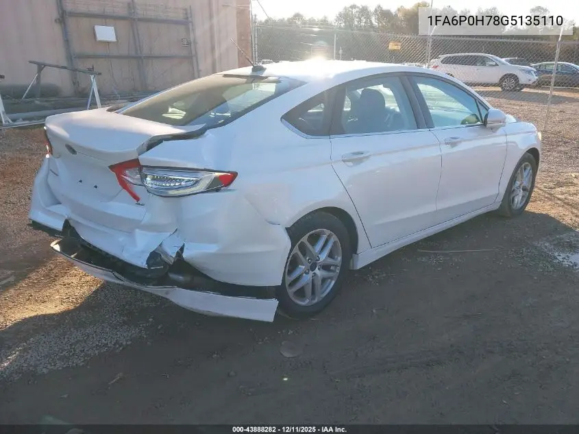 1FA6P0H78G5135110 2016 Ford Fusion Se