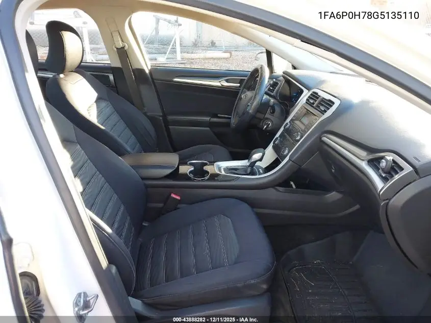 1FA6P0H78G5135110 2016 Ford Fusion Se