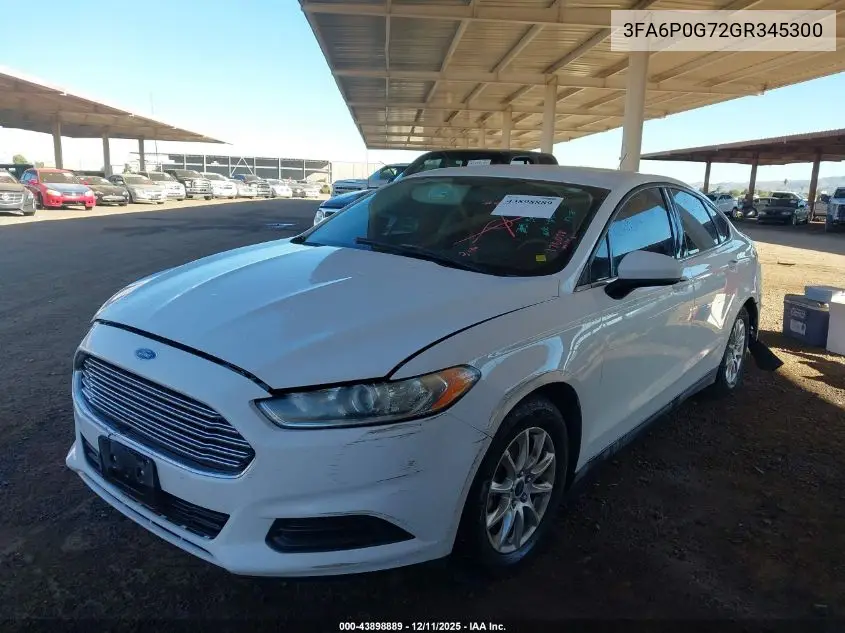3FA6P0G72GR345300 2016 Ford Fusion S