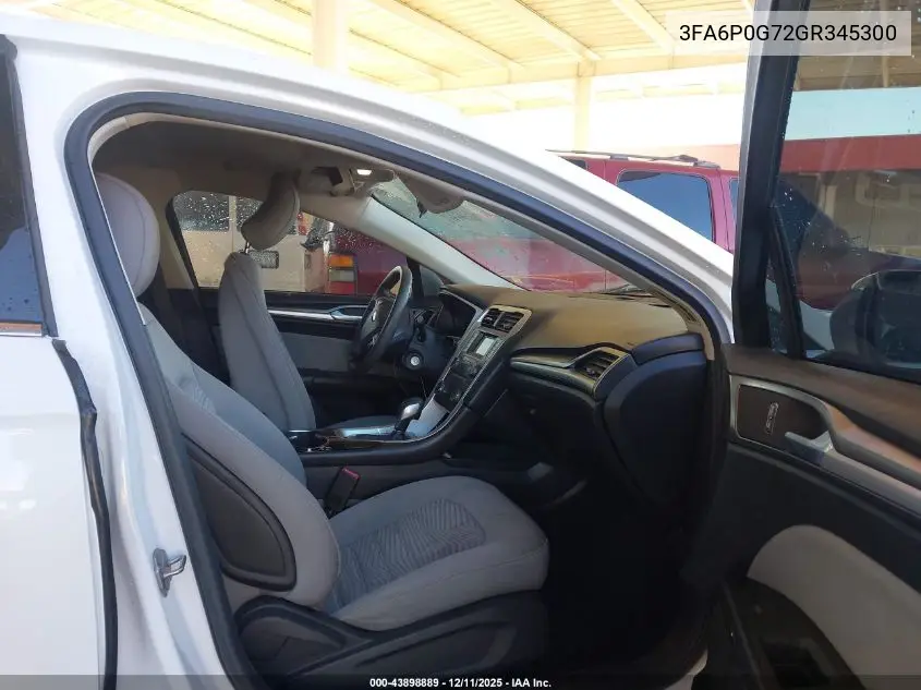 3FA6P0G72GR345300 2016 Ford Fusion S