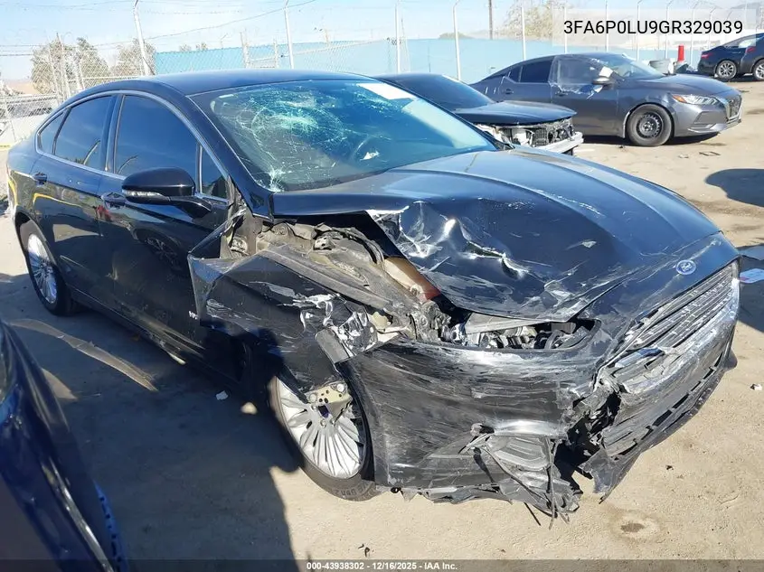 3FA6P0LU9GR329039 2016 Ford Fusion Hybrid Se