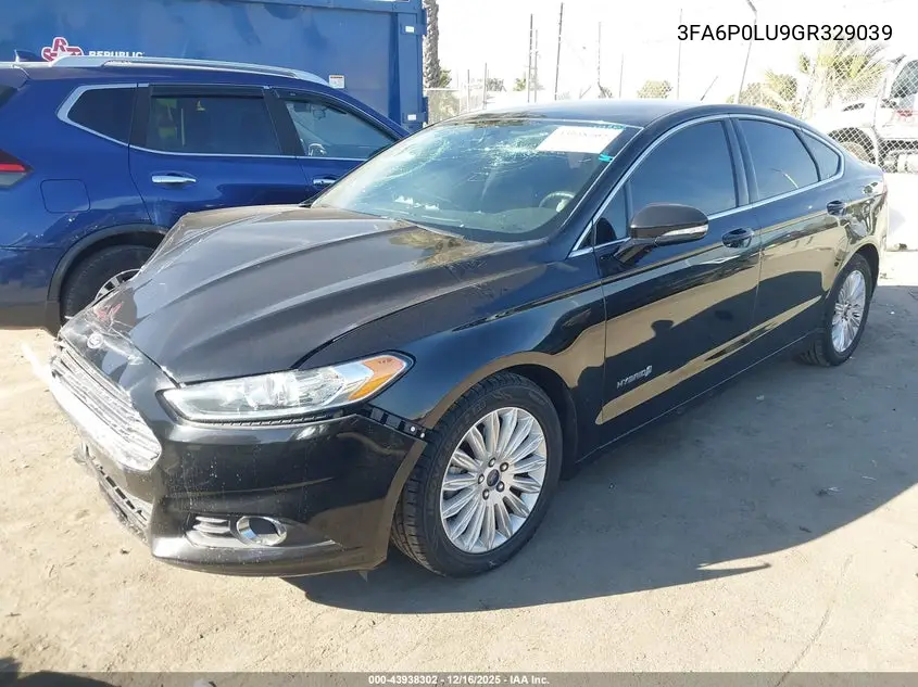 3FA6P0LU9GR329039 2016 Ford Fusion Hybrid Se