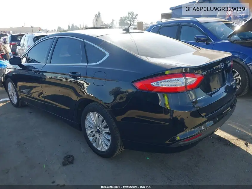3FA6P0LU9GR329039 2016 Ford Fusion Hybrid Se