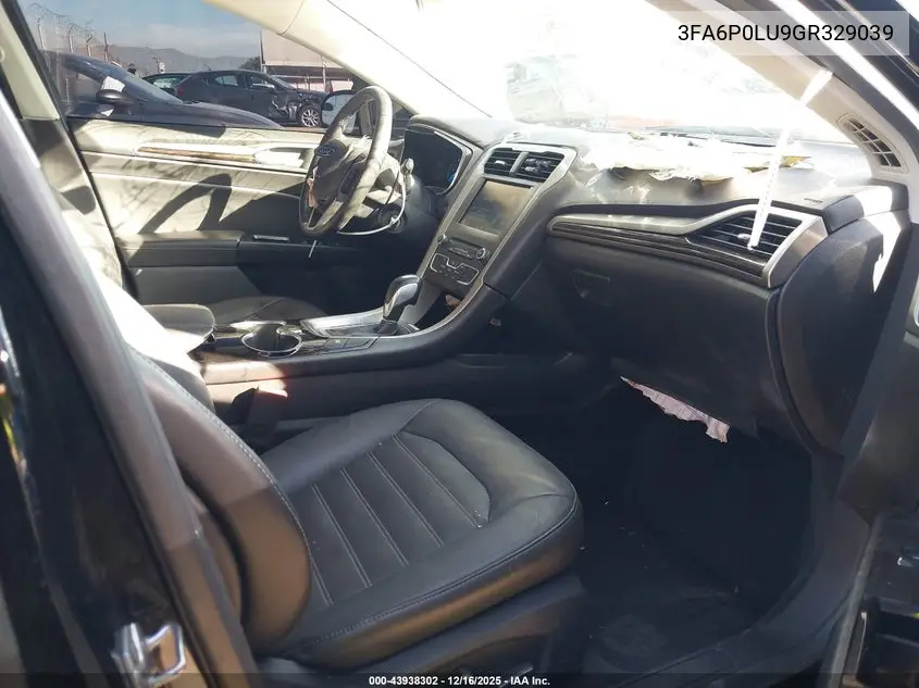 3FA6P0LU9GR329039 2016 Ford Fusion Hybrid Se