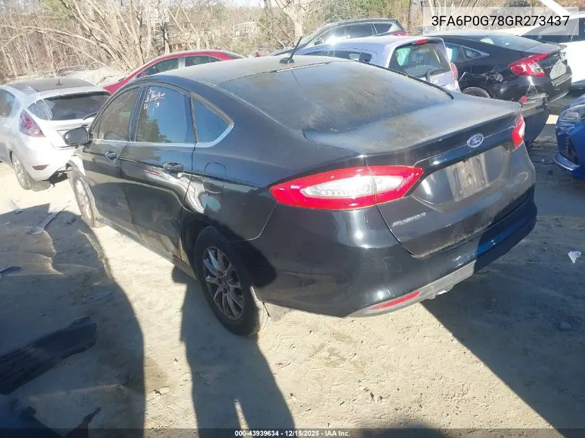 3FA6P0G78GR273437 2016 Ford Fusion S