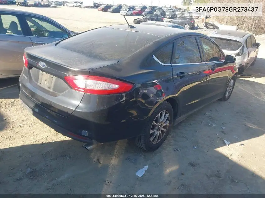 3FA6P0G78GR273437 2016 Ford Fusion S