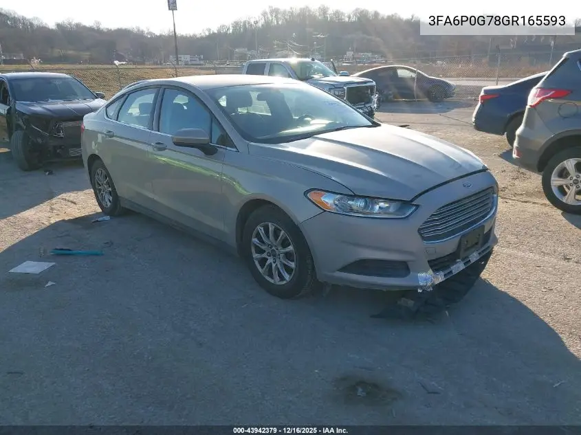 3FA6P0G78GR165593 2016 Ford Fusion S