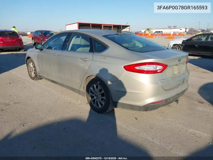 3FA6P0G78GR165593 2016 Ford Fusion S