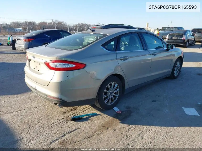 3FA6P0G78GR165593 2016 Ford Fusion S