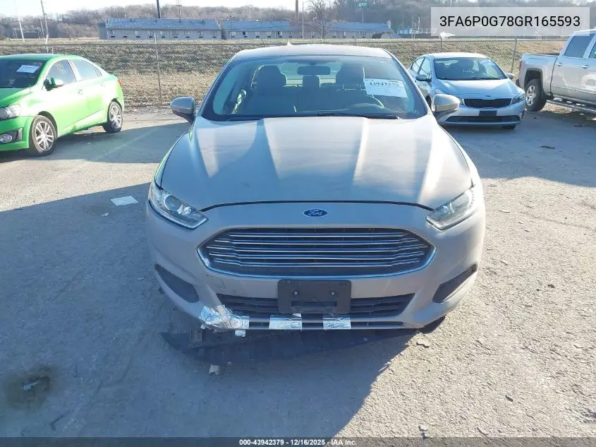 3FA6P0G78GR165593 2016 Ford Fusion S