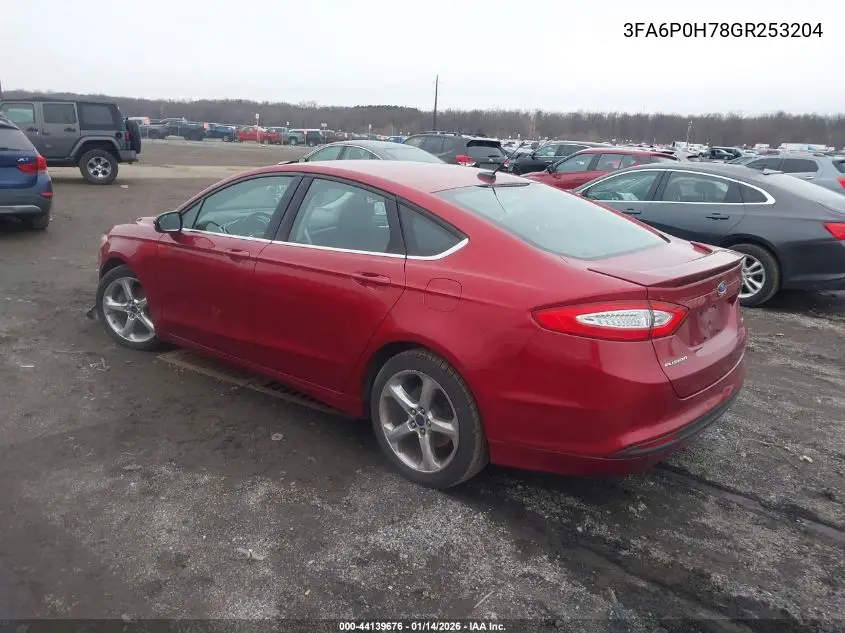 3FA6P0H78GR253204 2016 Ford Fusion Se