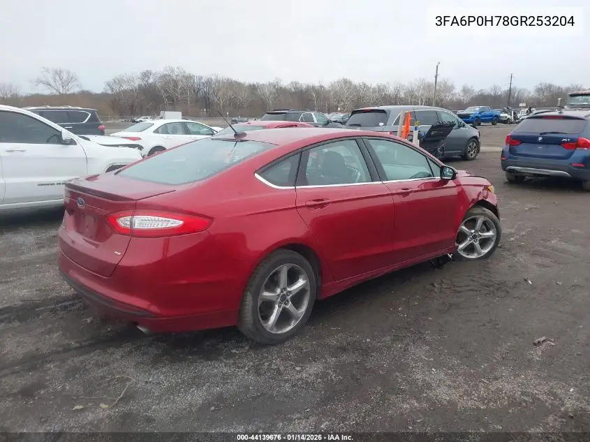3FA6P0H78GR253204 2016 Ford Fusion Se