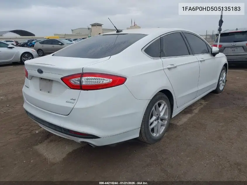 1FA6P0HD5G5135183 2016 Ford Fusion Se