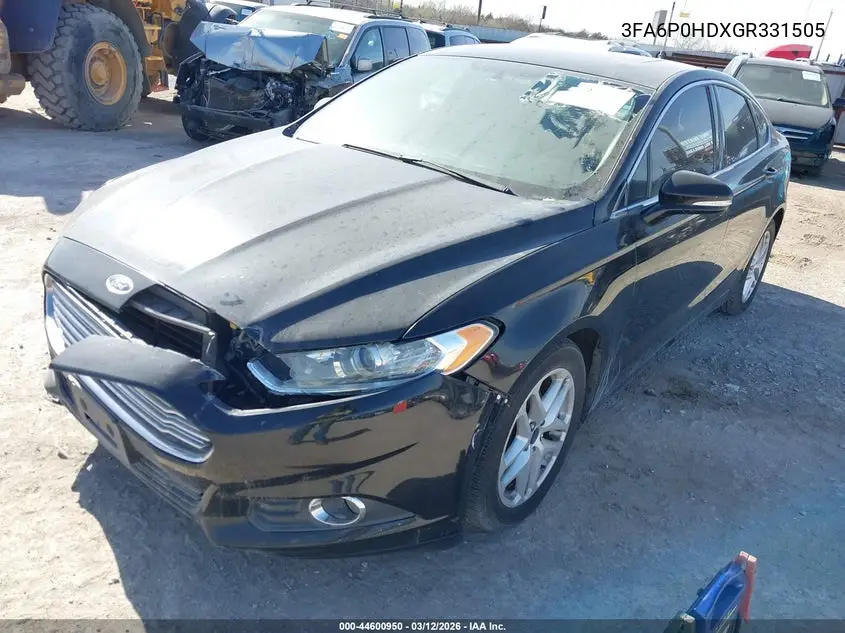 3FA6P0HDXGR331505 2016 Ford Fusion Se