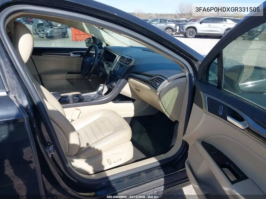 3FA6P0HDXGR331505 2016 Ford Fusion Se