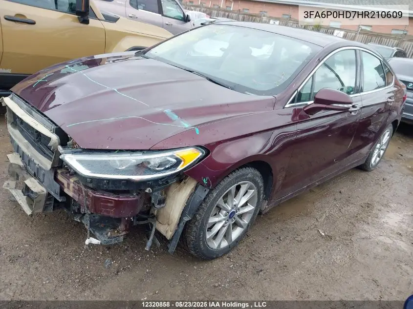 3FA6P0HD7HR210609 2017 Ford Fusion Se