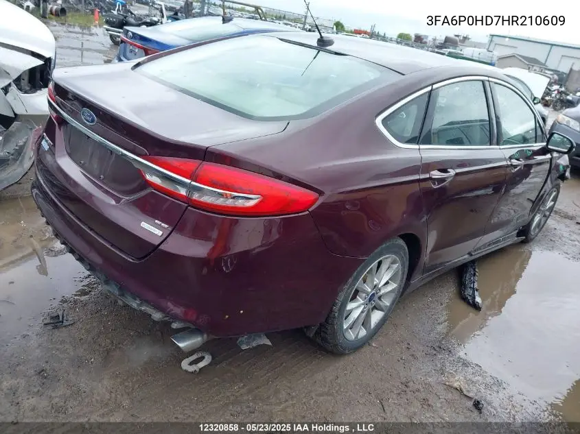 3FA6P0HD7HR210609 2017 Ford Fusion Se