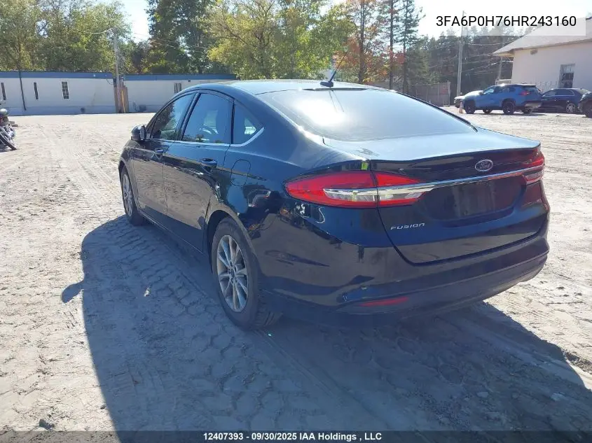 3FA6P0H76HR243160 2017 Ford Fusion Se