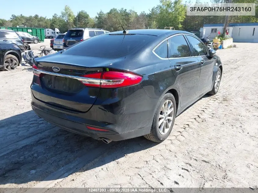 3FA6P0H76HR243160 2017 Ford Fusion Se