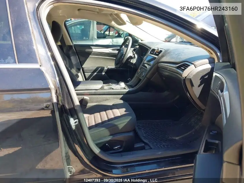 3FA6P0H76HR243160 2017 Ford Fusion Se