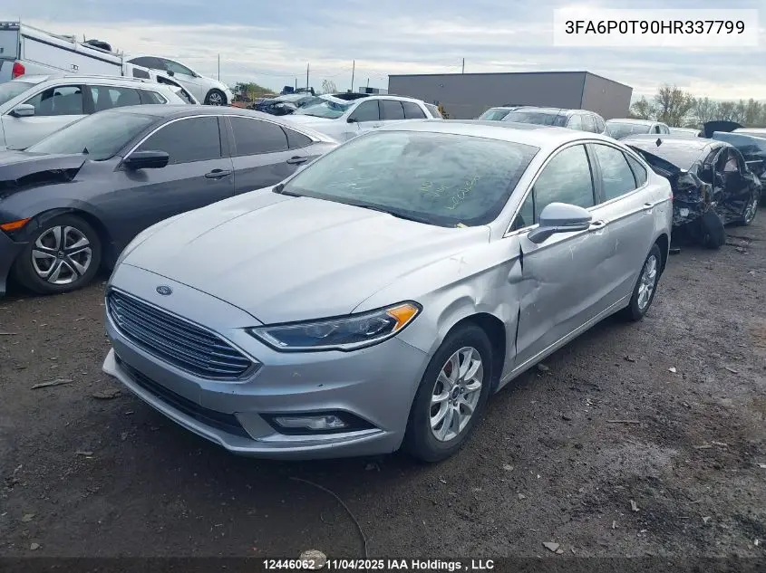 3FA6P0T90HR337799 2017 Ford Fusion Se