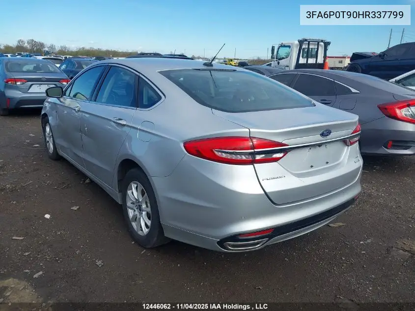 3FA6P0T90HR337799 2017 Ford Fusion Se