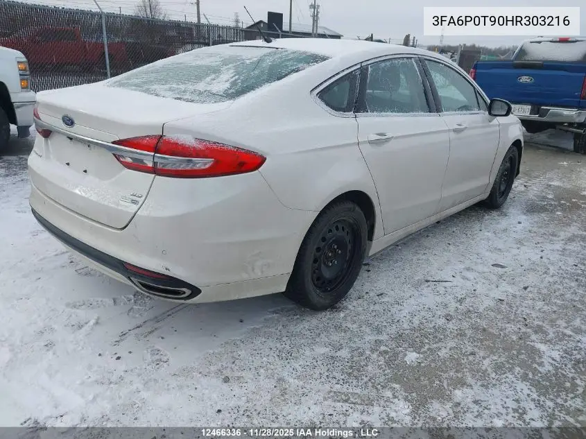 3FA6P0T90HR303216 2017 Ford Fusion Se