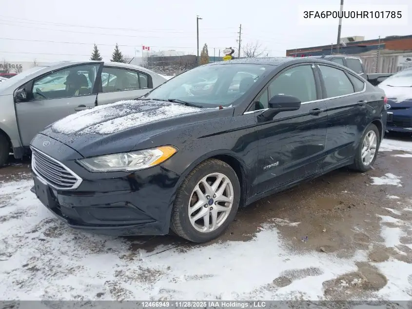 3FA6P0UU0HR101785 2017 Ford Fusion Hybrid S