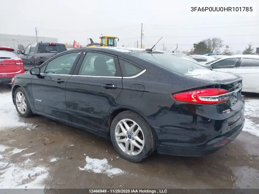 3FA6P0UU0HR101785 2017 Ford Fusion Hybrid S