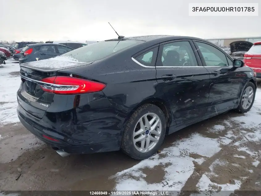 3FA6P0UU0HR101785 2017 Ford Fusion Hybrid S