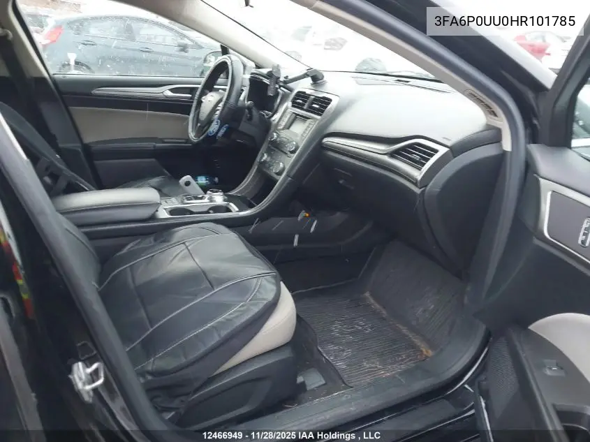 3FA6P0UU0HR101785 2017 Ford Fusion Hybrid S