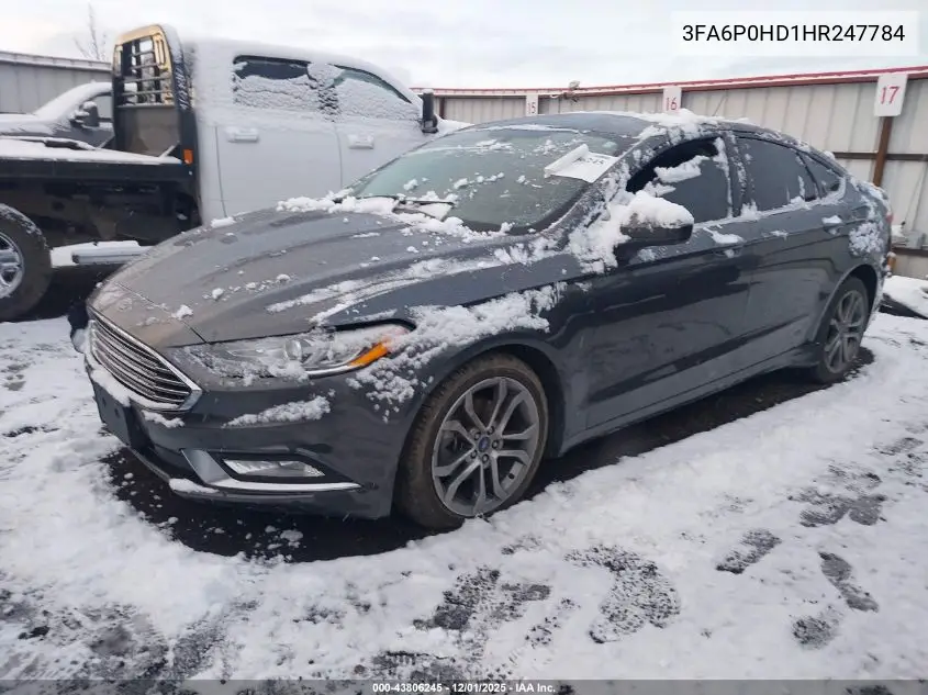 3FA6P0HD1HR247784 2017 Ford Fusion Se