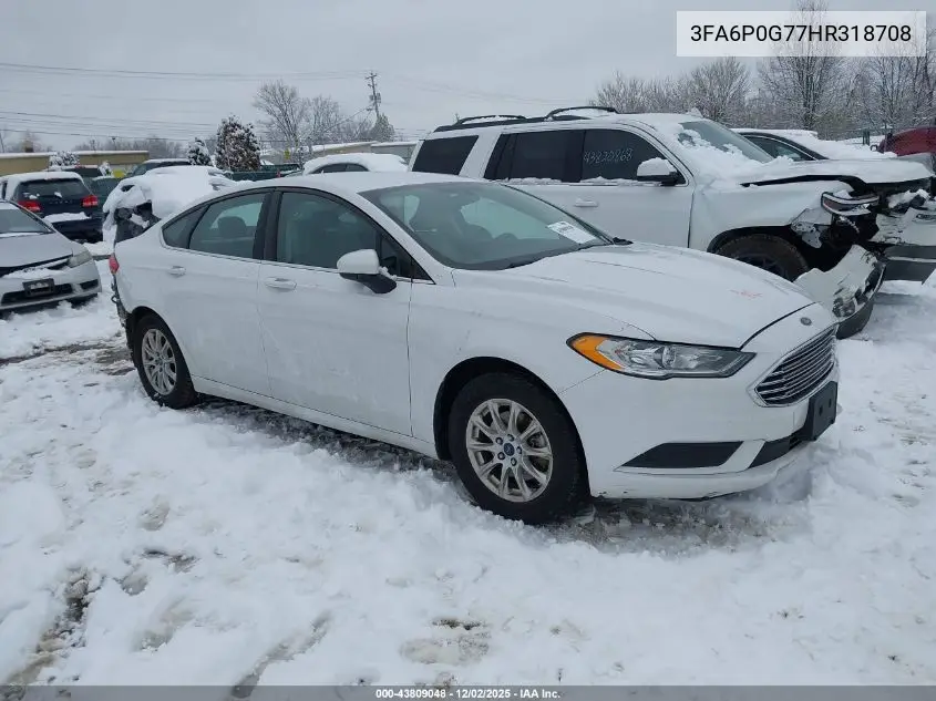 3FA6P0G77HR318708 2017 Ford Fusion S