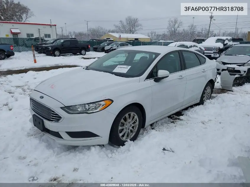 3FA6P0G77HR318708 2017 Ford Fusion S