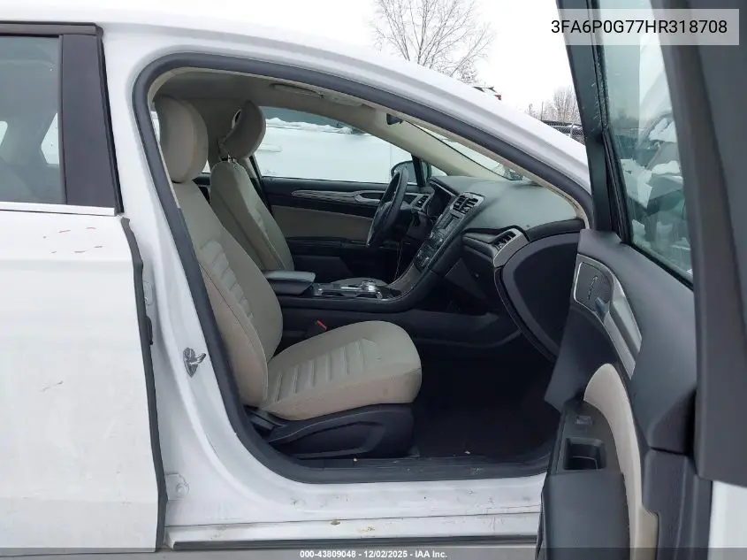 3FA6P0G77HR318708 2017 Ford Fusion S