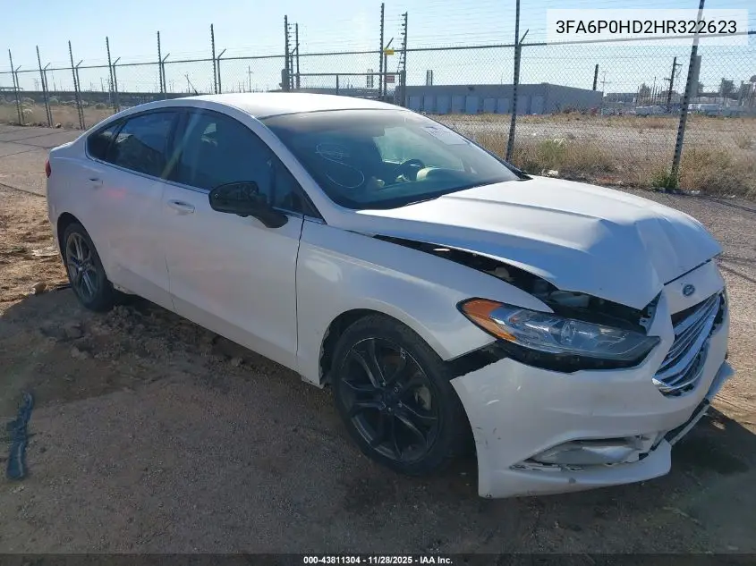 3FA6P0HD2HR322623 2017 Ford Fusion Se