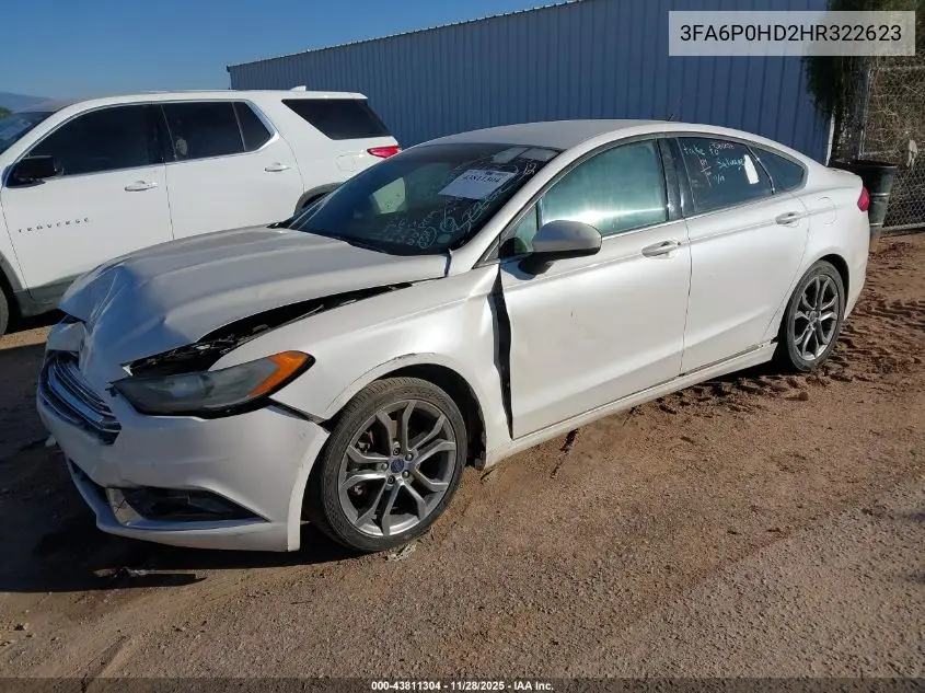 3FA6P0HD2HR322623 2017 Ford Fusion Se