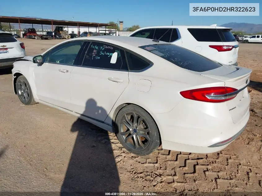 3FA6P0HD2HR322623 2017 Ford Fusion Se