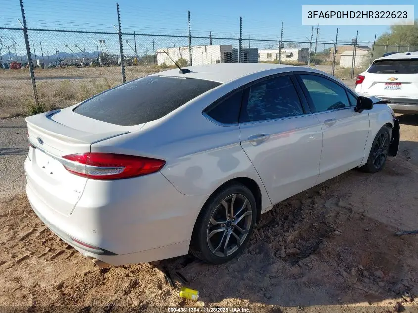 3FA6P0HD2HR322623 2017 Ford Fusion Se