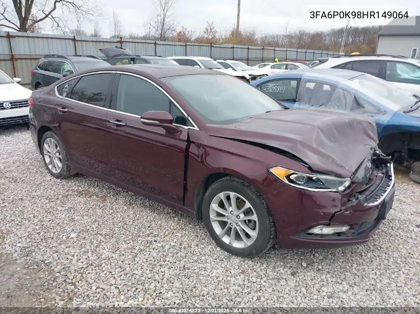 3FA6P0K98HR149064 2017 Ford Fusion Titanium