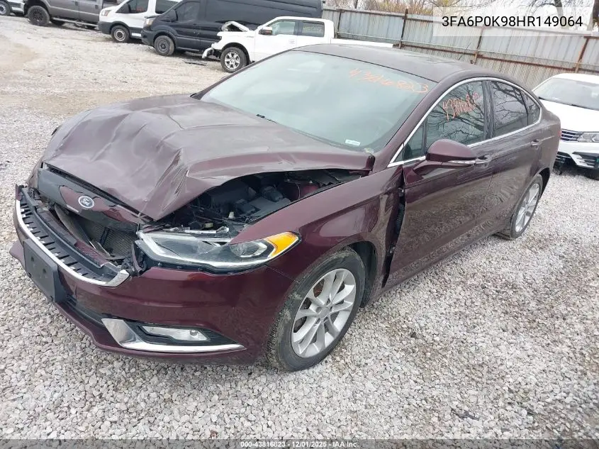 3FA6P0K98HR149064 2017 Ford Fusion Titanium