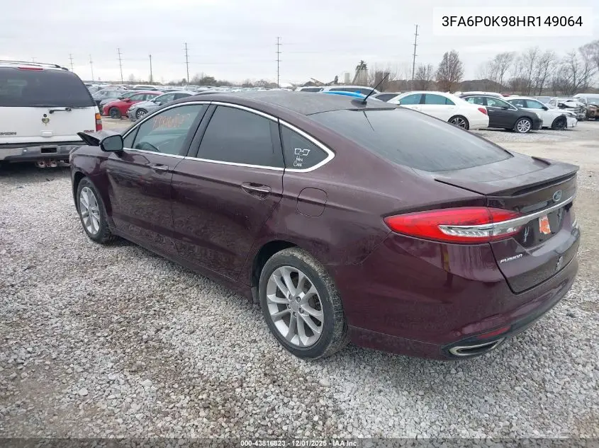 3FA6P0K98HR149064 2017 Ford Fusion Titanium
