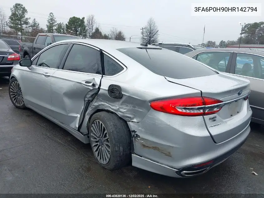 3FA6P0H90HR142794 2017 Ford Fusion Se