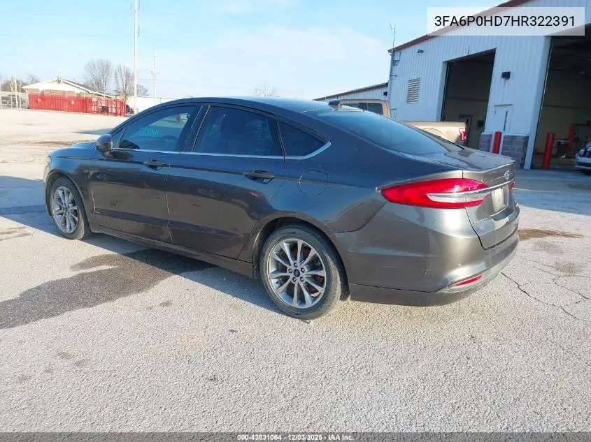 3FA6P0HD7HR322391 2017 Ford Fusion Se