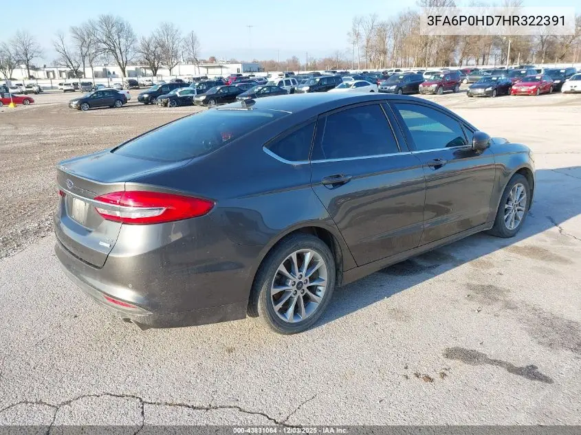 3FA6P0HD7HR322391 2017 Ford Fusion Se